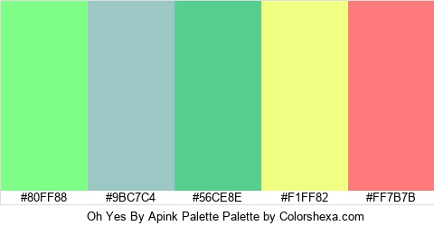 Oh Yes By Apink Palette Colors Logo