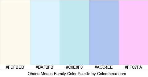 Ohana Means Family Color Colors Logo