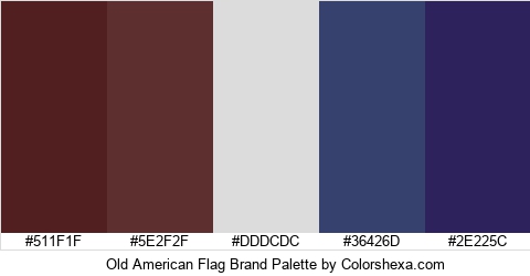 Old American Flag Brand Colors Logo