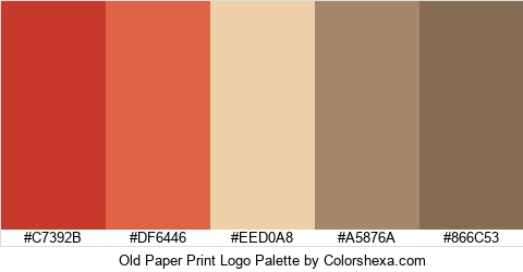 Old Paper Print Logo Colors Logo