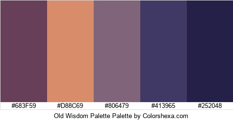 Old Wisdom Palette Colors Logo