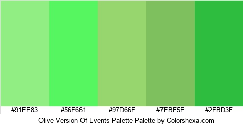 Olive Version Of Events Palette Colors Logo