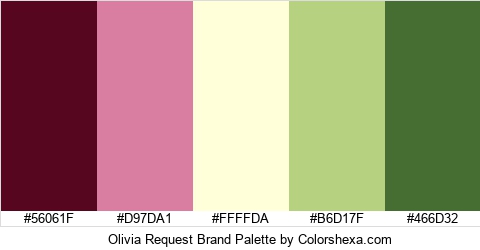 Olivia Request Brand Colors Logo
