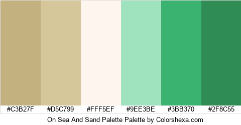On Sea And Sand Palette Colors Logo