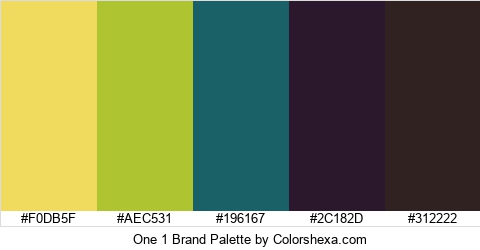 One 1 Brand Colors Logo