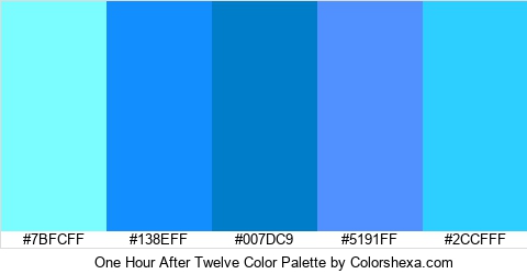 One Hour After Twelve Color Colors Logo