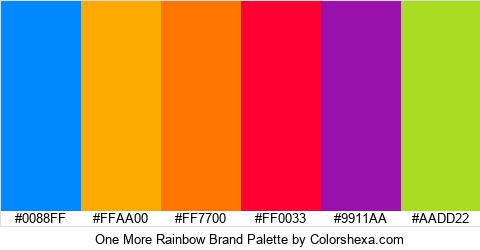 One More Rainbow Brand Colors Logo