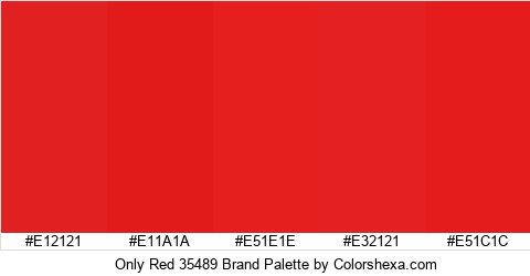 Only Red 35489 Brand Colors Logo