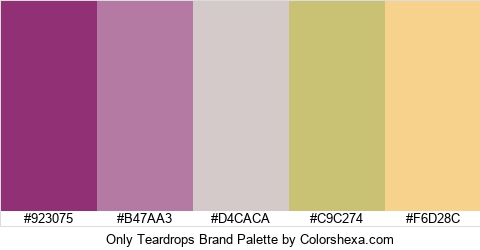 Only Teardrops Brand Colors Logo