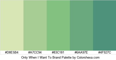 Only When I Want To Brand Colors Logo