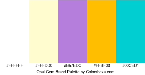 Opal Gem Brand Colors Logo
