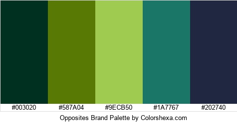 Opposites Brand Colors Logo
