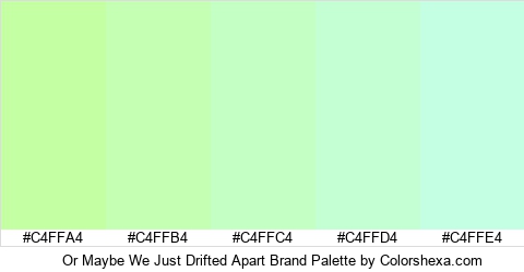 Or Maybe We Just Drifted Apart Brand Colors Logo