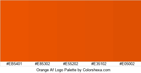 Orange Af Logo Colors Logo