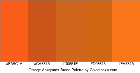Orange Anagrams Brand Colors Logo