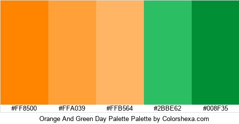 Orange And Green Day Palette Colors Logo