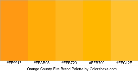 Orange County Fire Brand Colors Logo