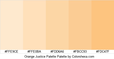 Orange Justice Palette Colors Logo
