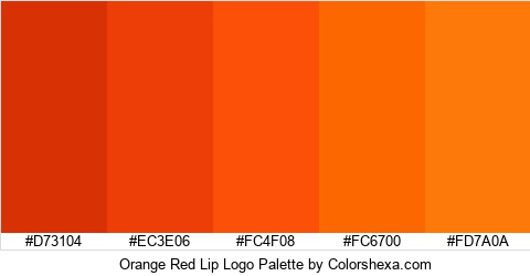 Orange Red Lip Logo Colors Logo