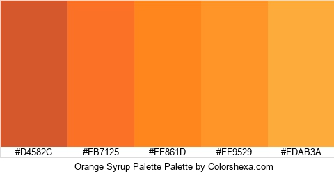 Orange Syrup Palette Colors Logo