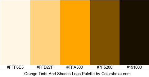 Orange Tints And Shades Logo Colors Logo