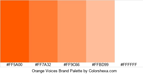 Orange Voices Brand Colors Logo
