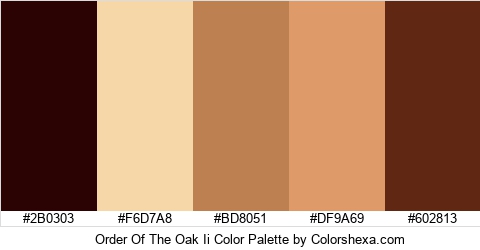 Order Of The Oak Ii Color Colors Logo