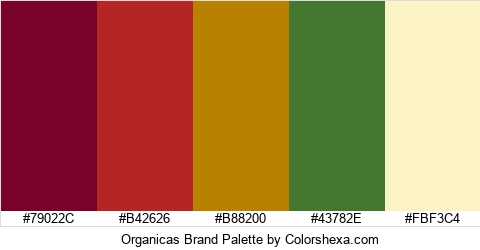 Organicas Brand Colors Logo
