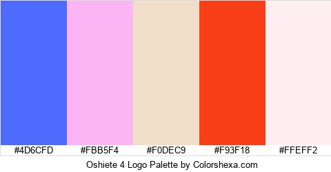 Oshiete 4 Logo Colors Logo