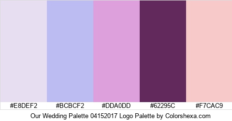 Our Wedding Palette 04152017 Logo Colors Logo