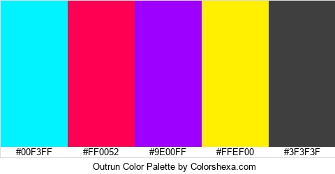 Outrun Color Colors Logo