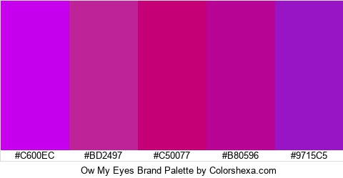Ow My Eyes Brand Colors Logo