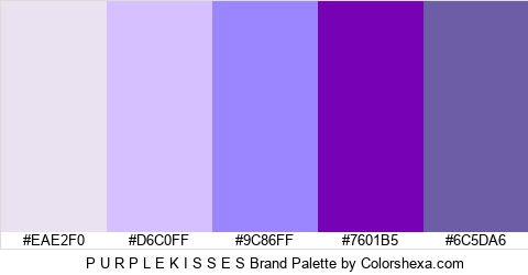 P U R P L E K I S S E S Brand Colors Logo