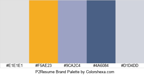 P2Resume Brand Colors Logo