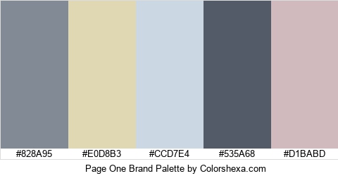 Page One Brand Colors Logo