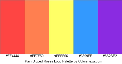 Pain Dipped Roses Logo Colors Logo