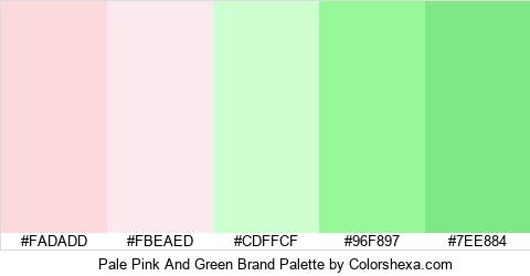 Pale Pink And Green Brand Colors Logo
