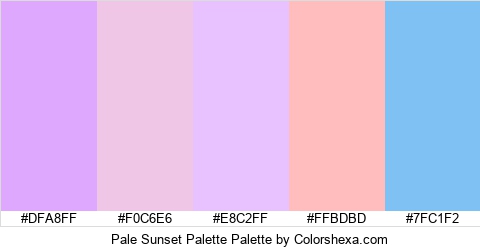 Pale Sunset Palette Colors Logo