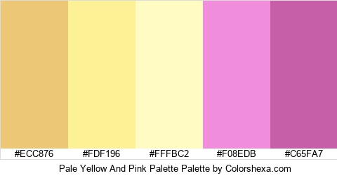 Pale Yellow And Pink Palette Colors Logo