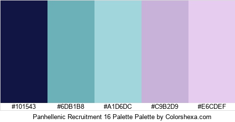 Panhellenic Recruitment 16 Palette Colors Logo