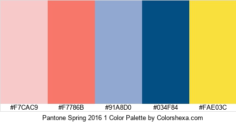 Pantone Spring 2016 1 Color Colors Logo
