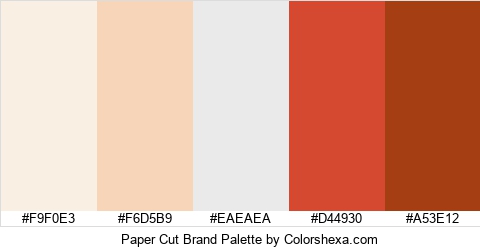 Paper Cut Brand Colors Logo