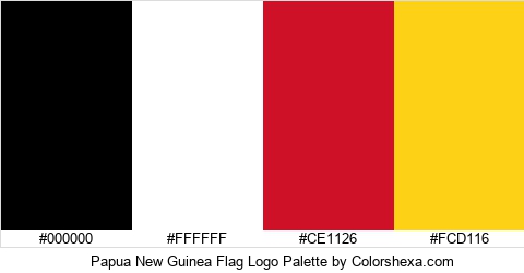 Papua New Guinea Flag Logo Colors Logo