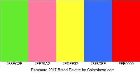 Paramore 2017 Brand Colors Logo