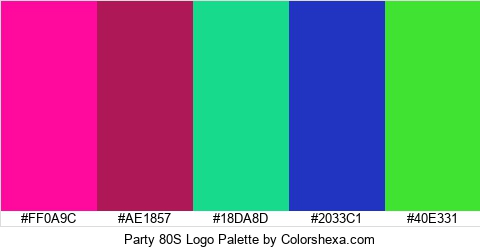Party 80S Logo Colors Logo