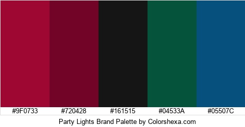 Party Lights Brand Colors Logo