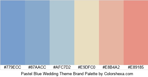 Pastel Blue Wedding Theme Brand Colors Logo