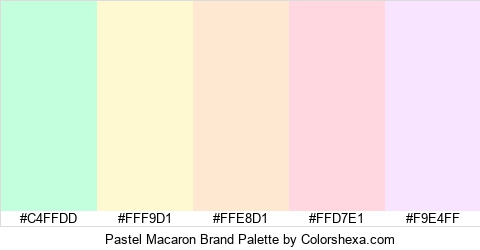 Pastel Macaron Brand Colors Logo