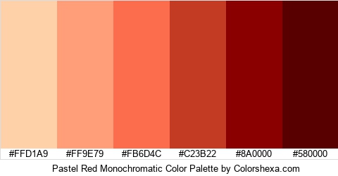 Pastel Red Monochromatic Color Colors Logo