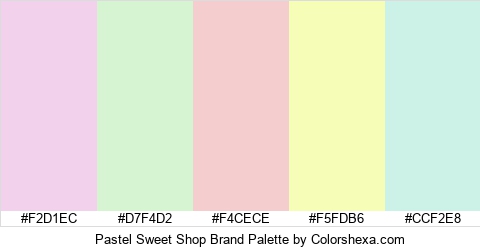 Pastel Sweet Shop Brand Colors Logo